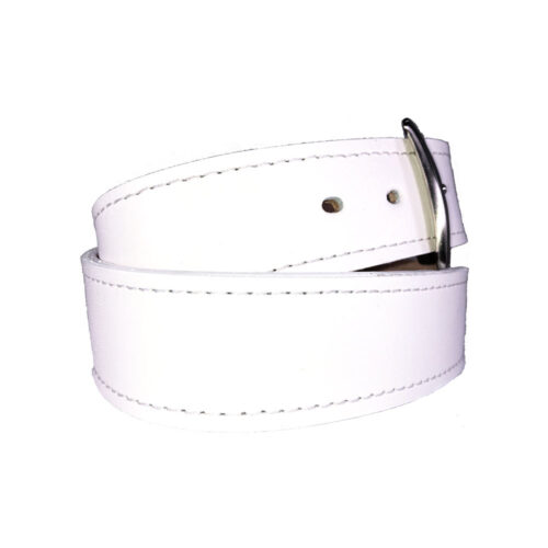 Double Ply Dress Leather Belt in White Color - RL20W - Black Hills ...